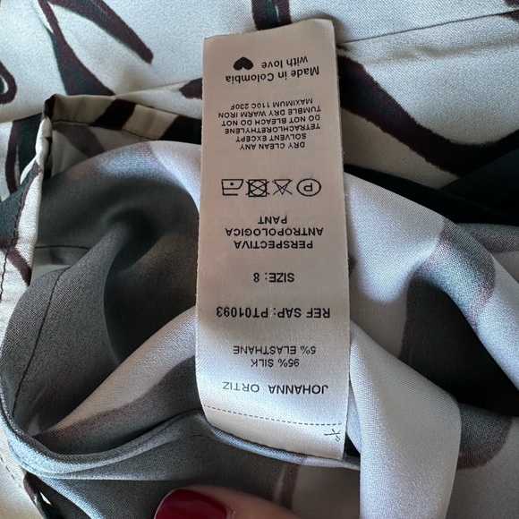 Johanna Ortiz Anthropological Perspective Flare Silk Pants -NWT - SZ 8 - Picture 6 of 6